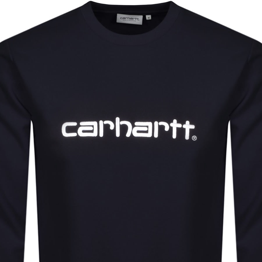 Alternative Image for ProductCarhartt Logo Sweatshirt Navy2